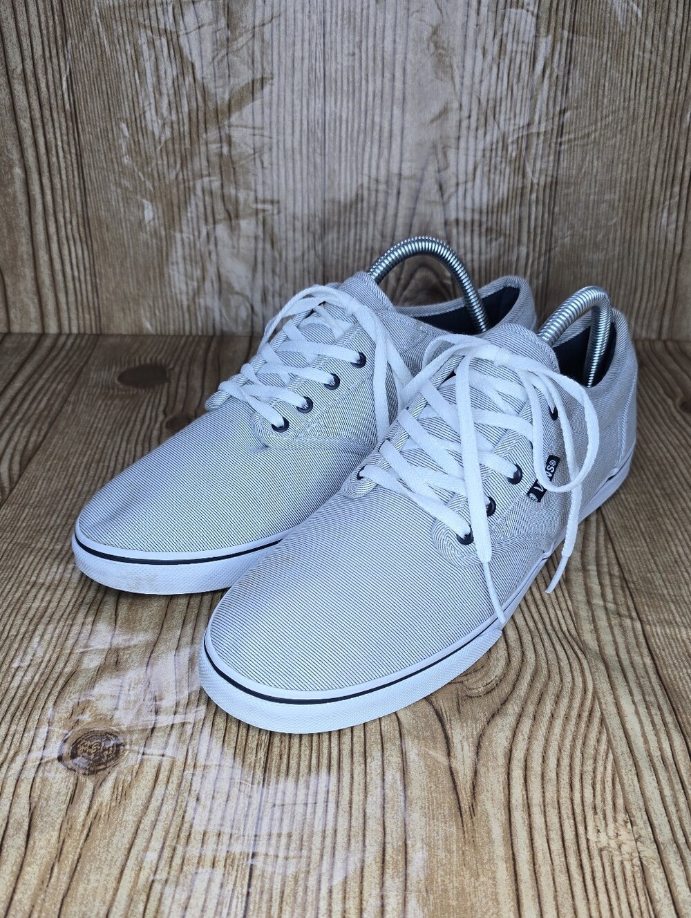 Women's Vans Low-Top Canvas Sneakers Navy Blue And White Size 10